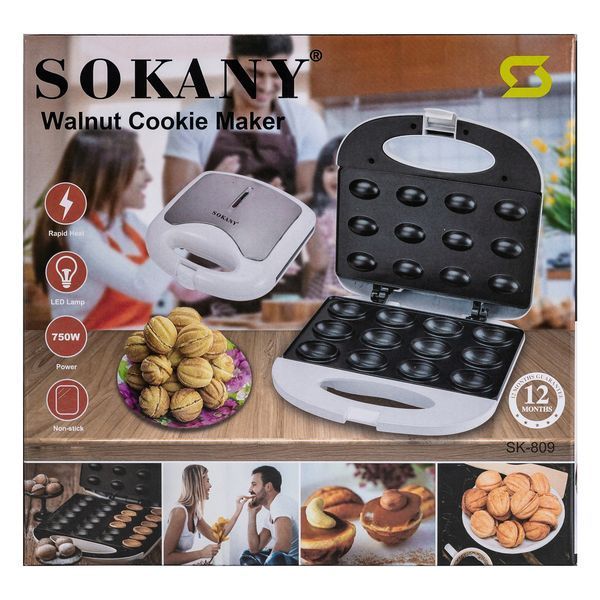 Горішниця Sokany SK-809 на 12 горішків з антипригарним покриттям 750 Вт 2303821308 фото
