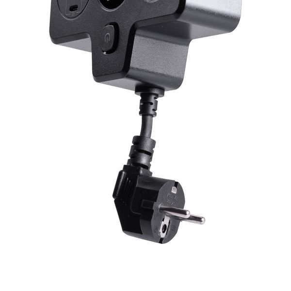 Мережевий фільтр на 2 євро розетки з 2 USB та 2 Type-C чорний HP-5-18 HP-5-18 фото
