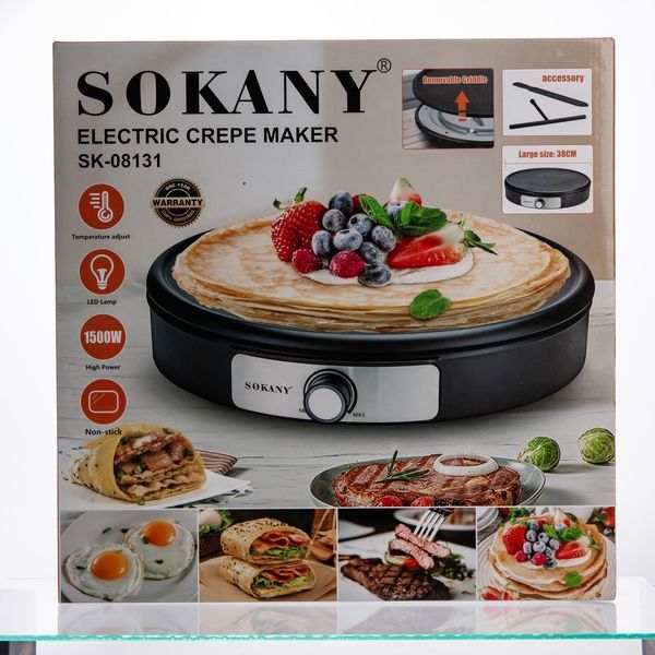 Млинниця електрична Sokany SK-08131 електромлинниця &Oslash;37 см SK-08131 фото