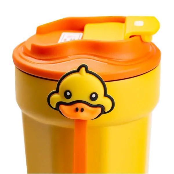 Термокружка 450 мл з кришкою на защіпці G. Duck Жовтий HP28489 2183918621 фото